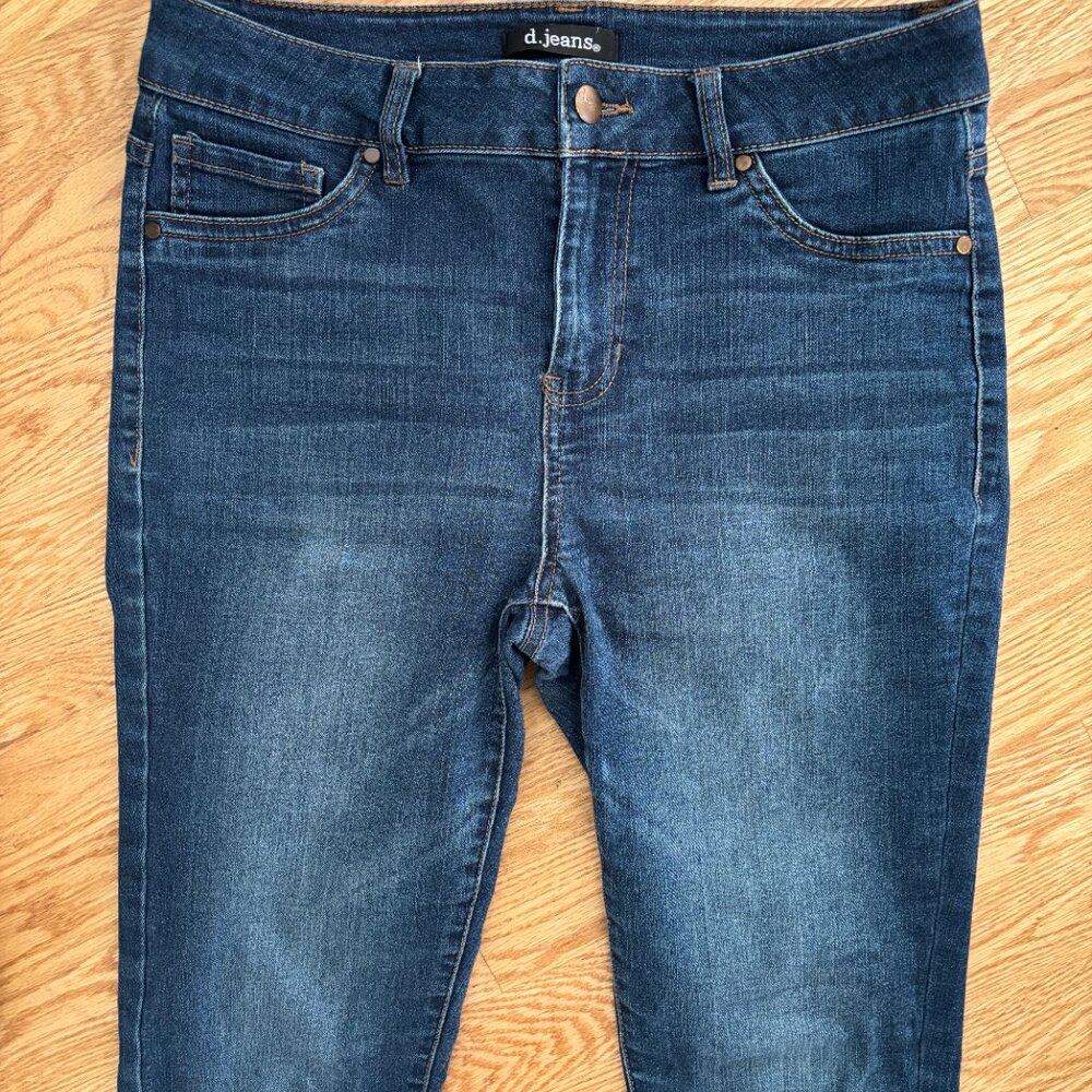 Womens D. Jeans Capri Size 6 Jeans Ankle Cropped Bottom Cuff Stretch Pants - Picture 2 of 5